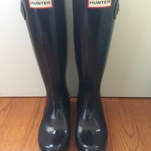 Hunter Original Tour Glossy Rain boots size 5